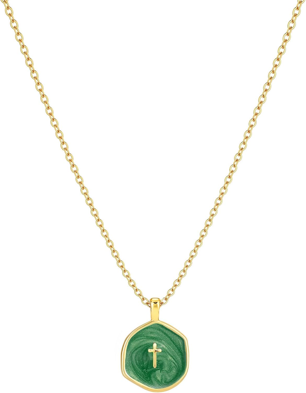 14K Gold Plated Cross Pendant Necklace