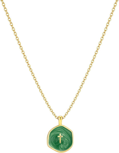14K Gold Plated Cross Pendant Necklace