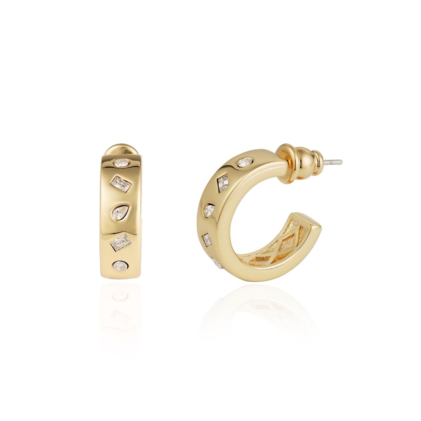 Gold-Tone Hoop Earrings
