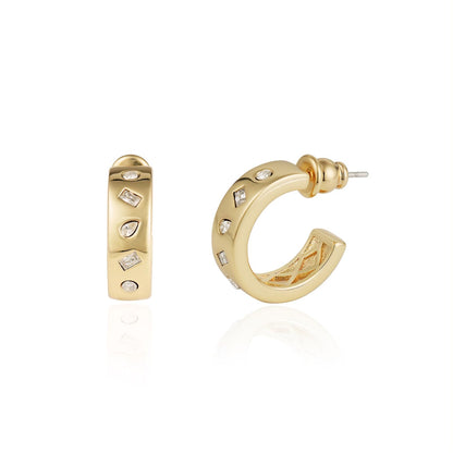 Gold-Tone Hoop Earrings