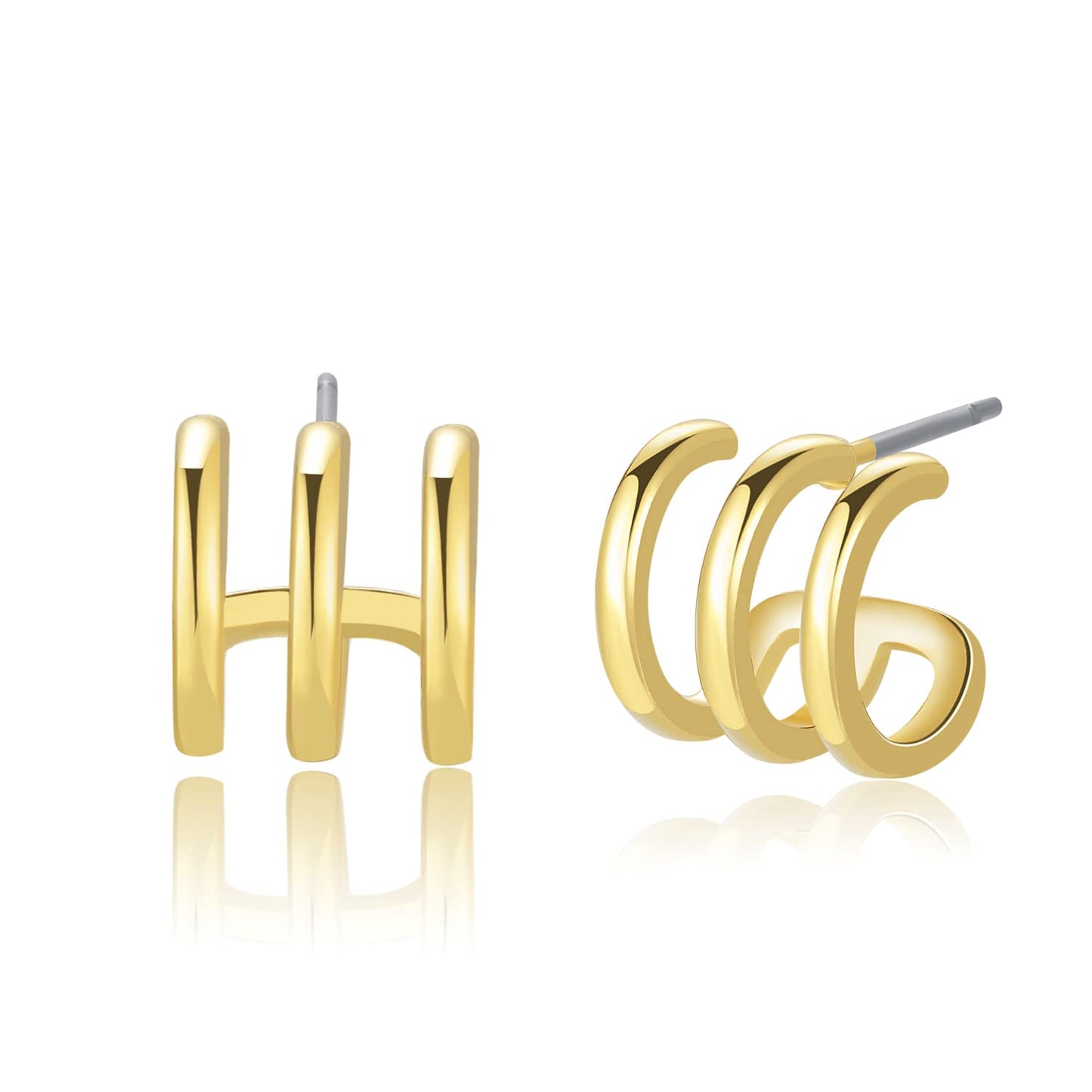 Gold-Tone Hoop Earrings