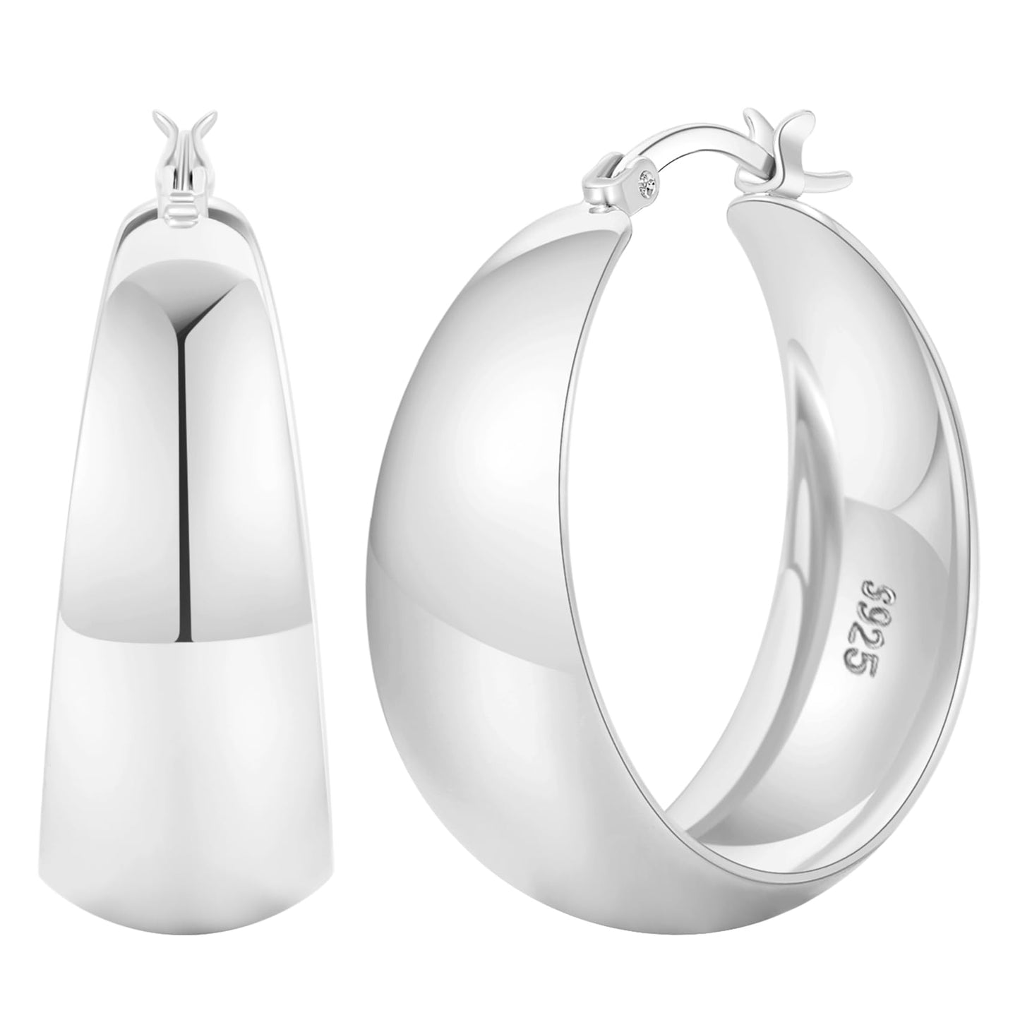 Gold-Tone Silver-Tone Hoop Earrings
