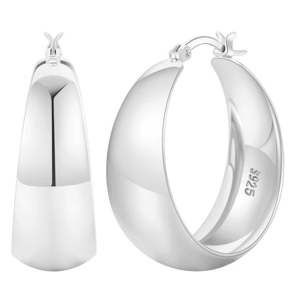 Gold-Tone Silver-Tone Hoop Earrings