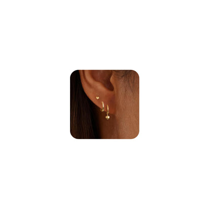 Gold-Tone Pearl Stackable Drop Earrings