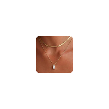 Gold-Tone Silver-Tone CZ Necklace