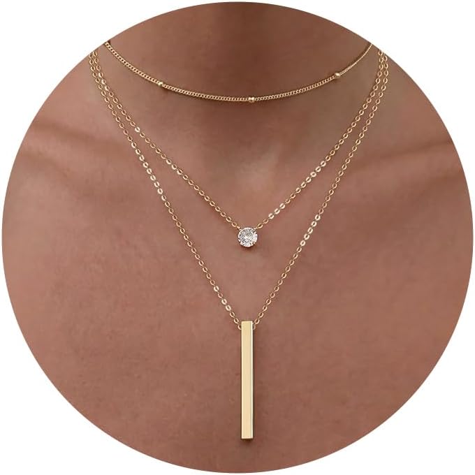 Gold-Tone Silver-Tone CZ Necklace
