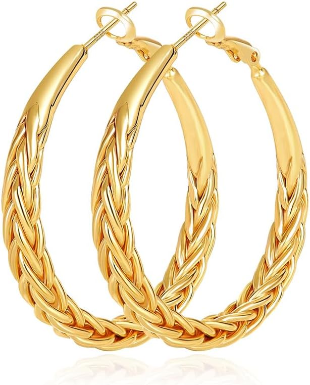Silver-Tone Hoop Earrings