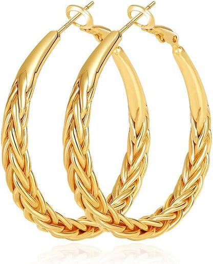 Silver-Tone Hoop Earrings