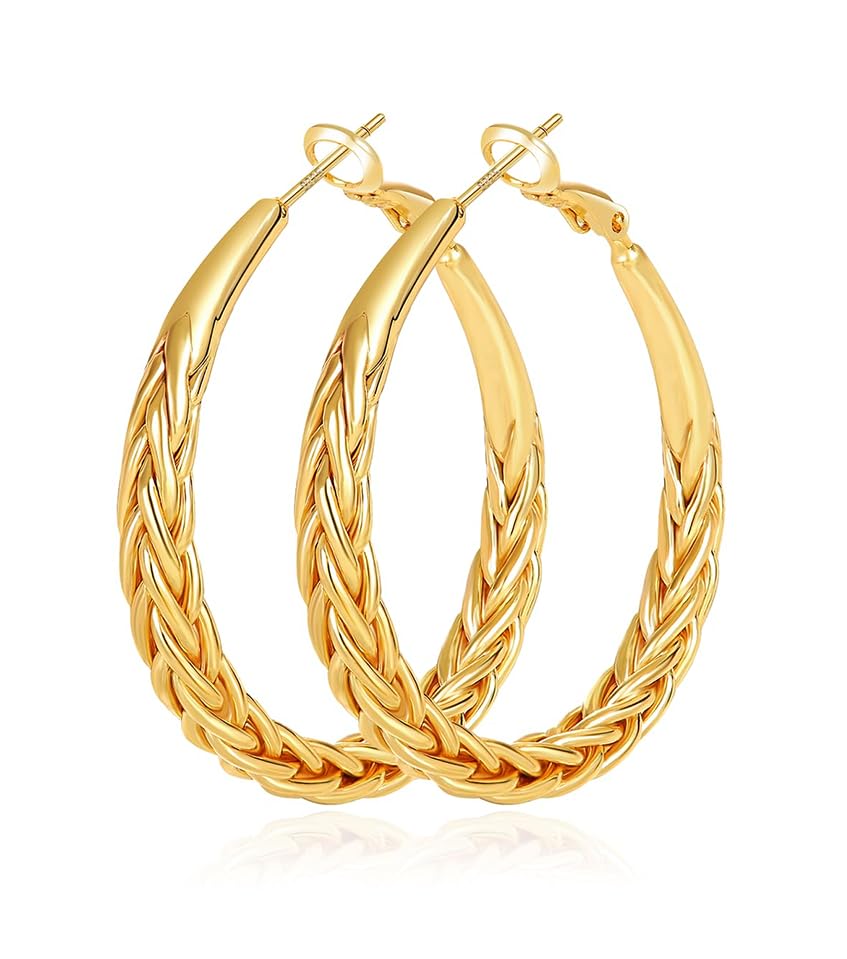 Silver-Tone Hoop Earrings