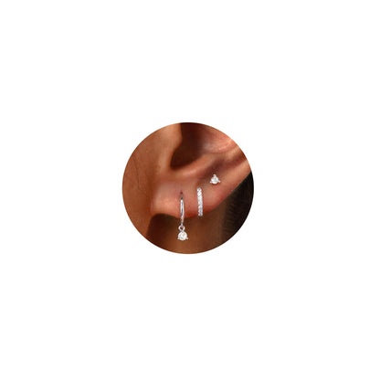 3-Pair Gold-Tone Hoop Earrings Set