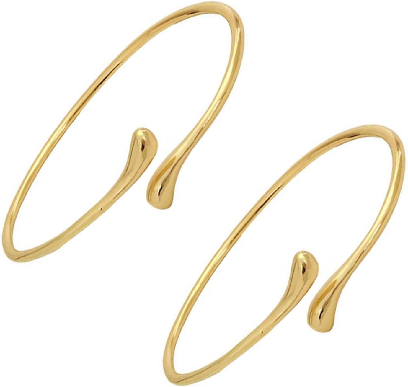 2-Piece Gold Stackable Arm Cuff Set