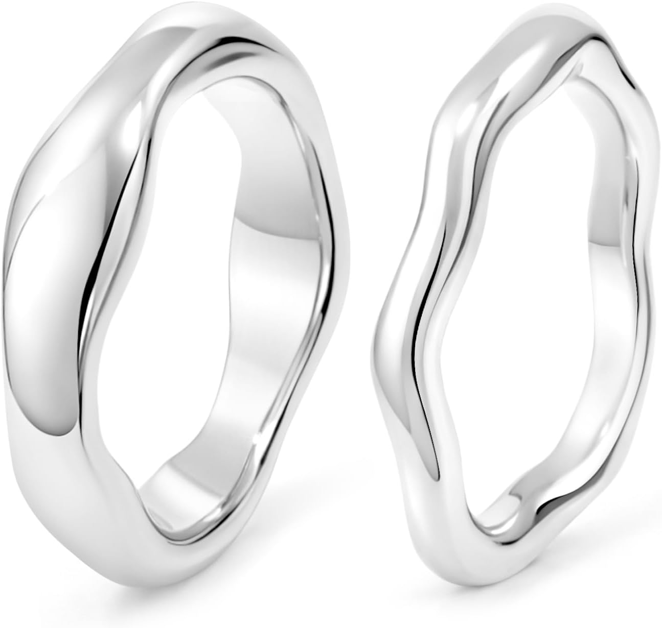 Gold-Tone Stackable Chunky Ring Set