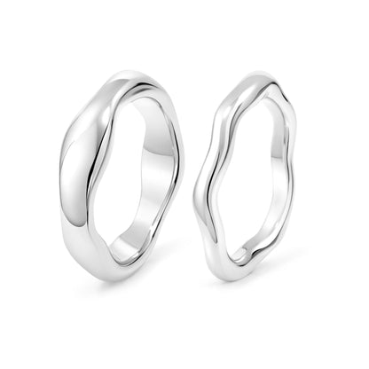 Gold-Tone Stackable Chunky Ring Set