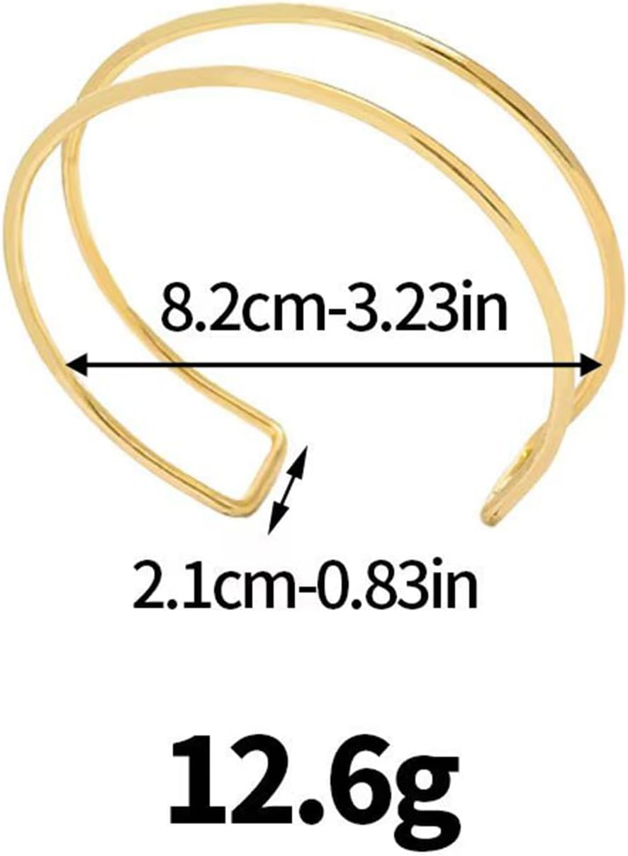 2-Piece Gold Stackable Arm Cuff Set