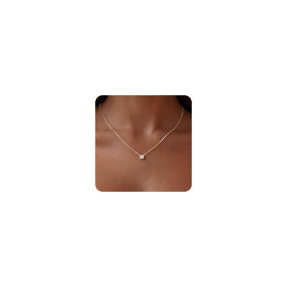 Gold-Tone Silver-Tone CZ Necklace