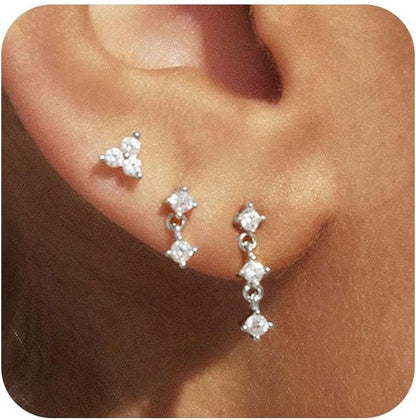 Gold-Tone Pearl Stackable Drop Earrings