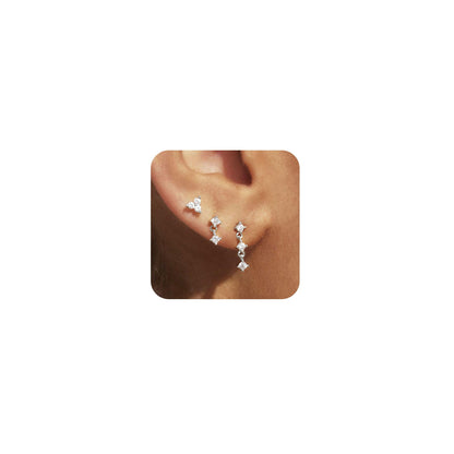 Gold-Tone Pearl Stackable Drop Earrings