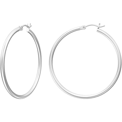 Gold Hoop Earrings for Women 14K Real Gold Plated Hoops with 925 Sterling Silver Post