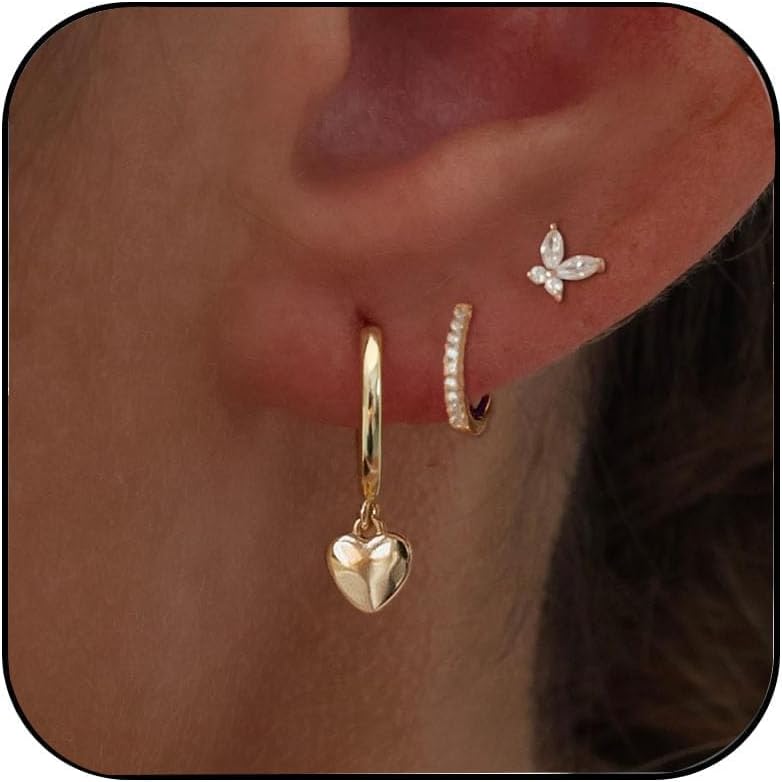 Gold-Tone Pearl Stackable Drop Earrings