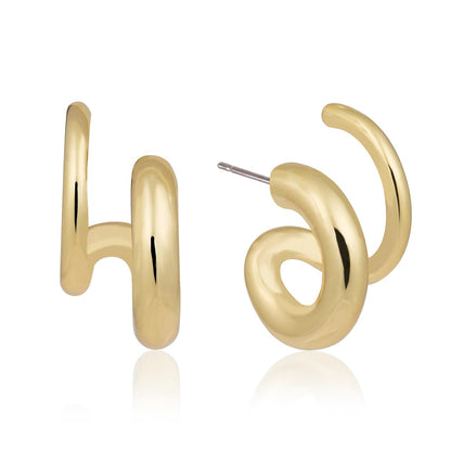 Gold-Tone Hoop Earrings