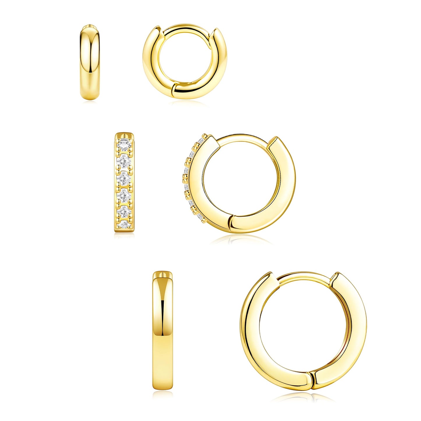 Gold-Tone Silver-Tone Hoop Earrings