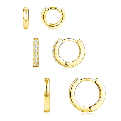 Gold-Tone Silver-Tone Hoop Earrings
