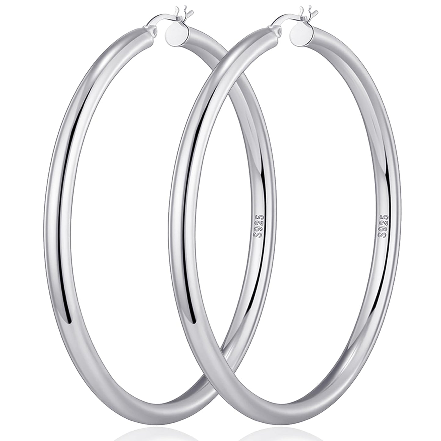 Gold-Tone Silver-Tone Chunky Hoop Earrings