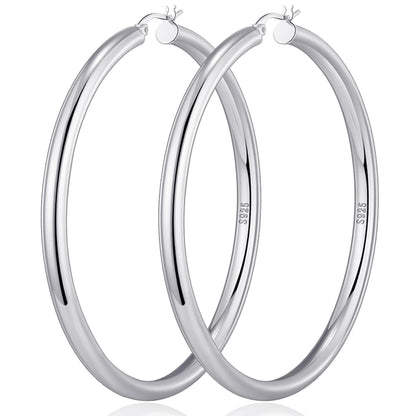 Gold-Tone Silver-Tone Chunky Hoop Earrings