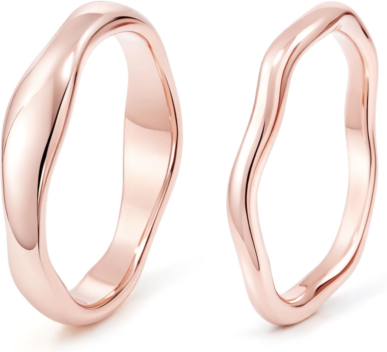 Gold-Tone Stackable Chunky Ring Set