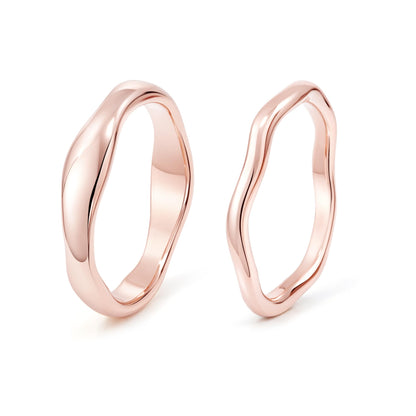 Gold-Tone Stackable Chunky Ring Set