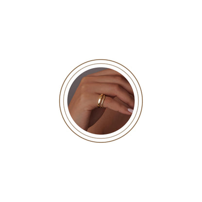 Gold-Tone Stackable Chunky Ring Set