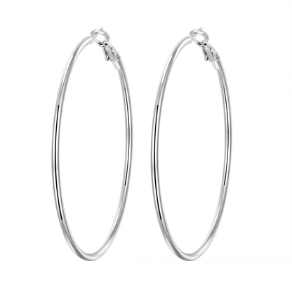4-Pair Gold-Tone Silver-Tone Hoop Earrings Set