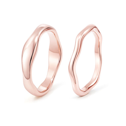 Gold-Tone Stackable Chunky Ring Set