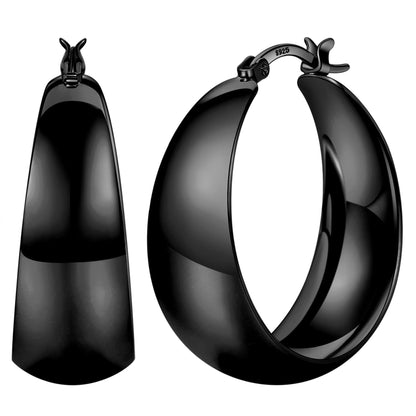 Gold-Tone Silver-Tone Hoop Earrings
