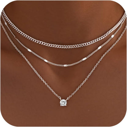 14K Gold Layered Necklace Set