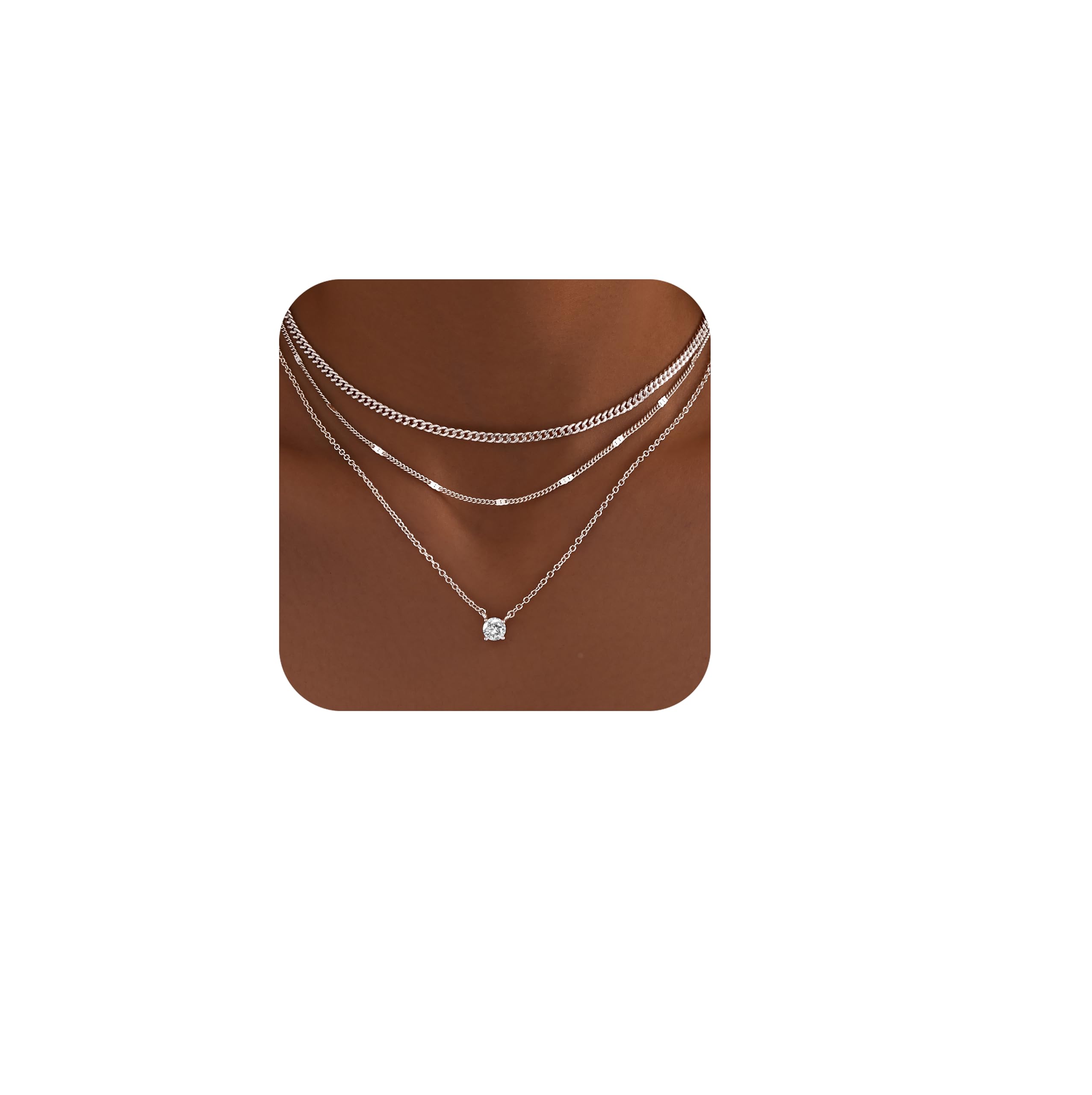 14K Gold Layered Necklace Set