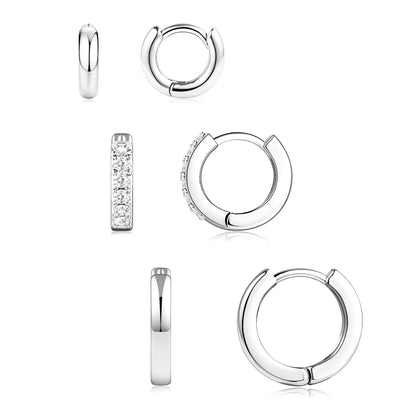 Gold-Tone Silver-Tone Hoop Earrings