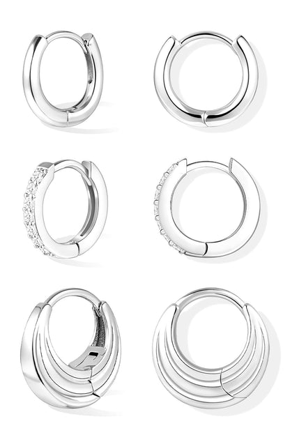 Gold-Tone Silver-Tone Hoop Earrings