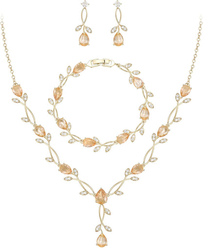 2-Piece White Pearl CZ Jewelry Set