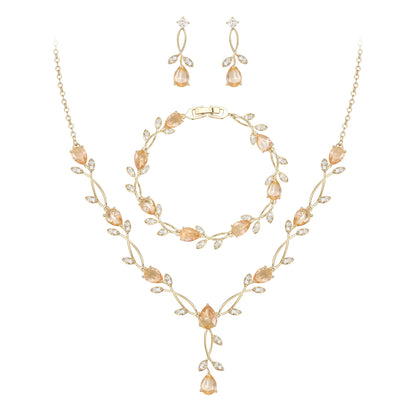 2-Piece White Pearl CZ Jewelry Set