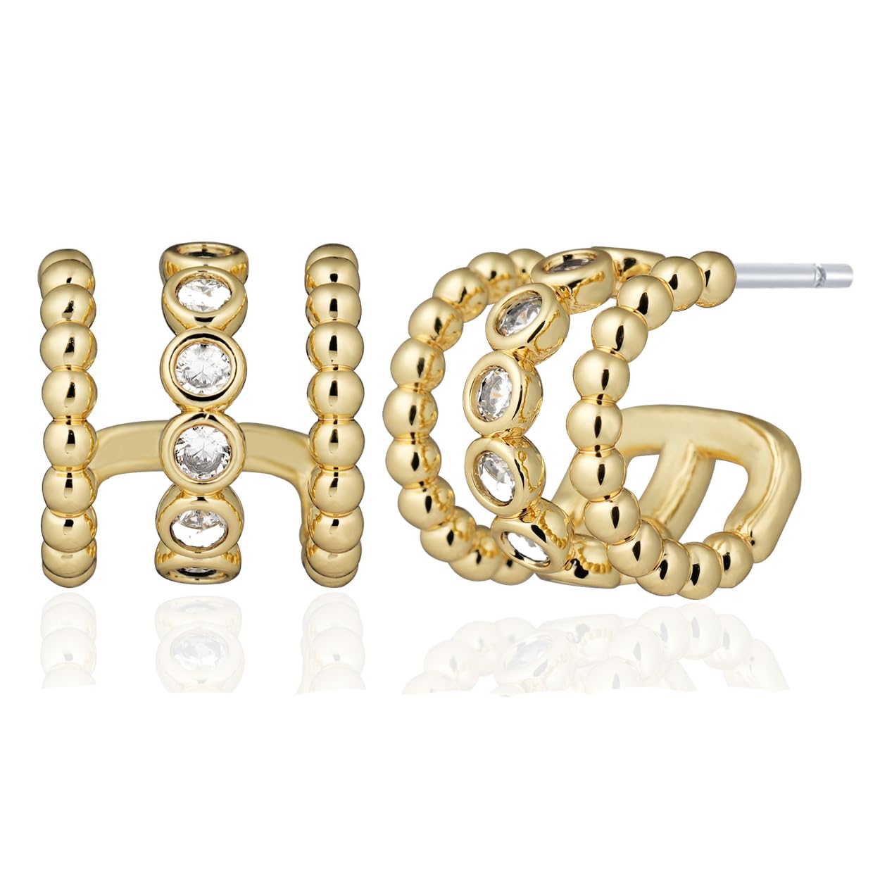 Gold-Tone Hoop Earrings