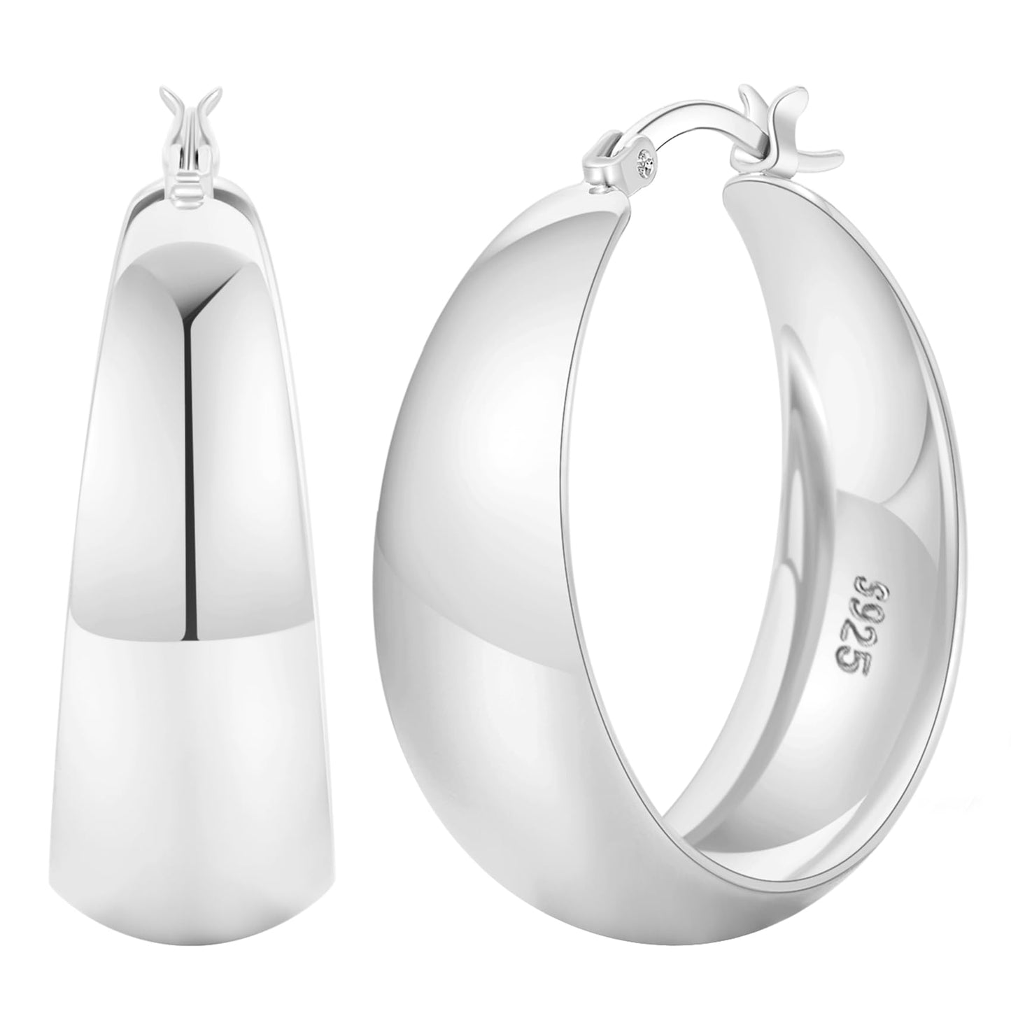 Gold-Tone Silver-Tone Hoop Earrings