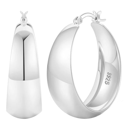 Gold-Tone Silver-Tone Hoop Earrings