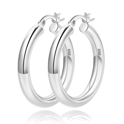 Gold-Tone Silver-Tone Chunky Hoop Earrings