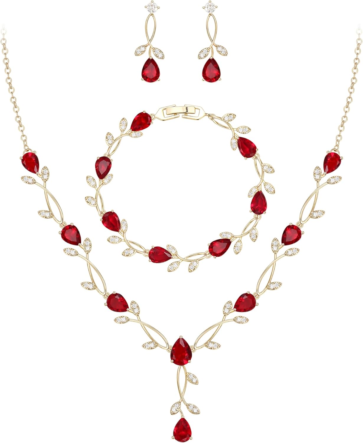 2-Piece White Pearl CZ Jewelry Set