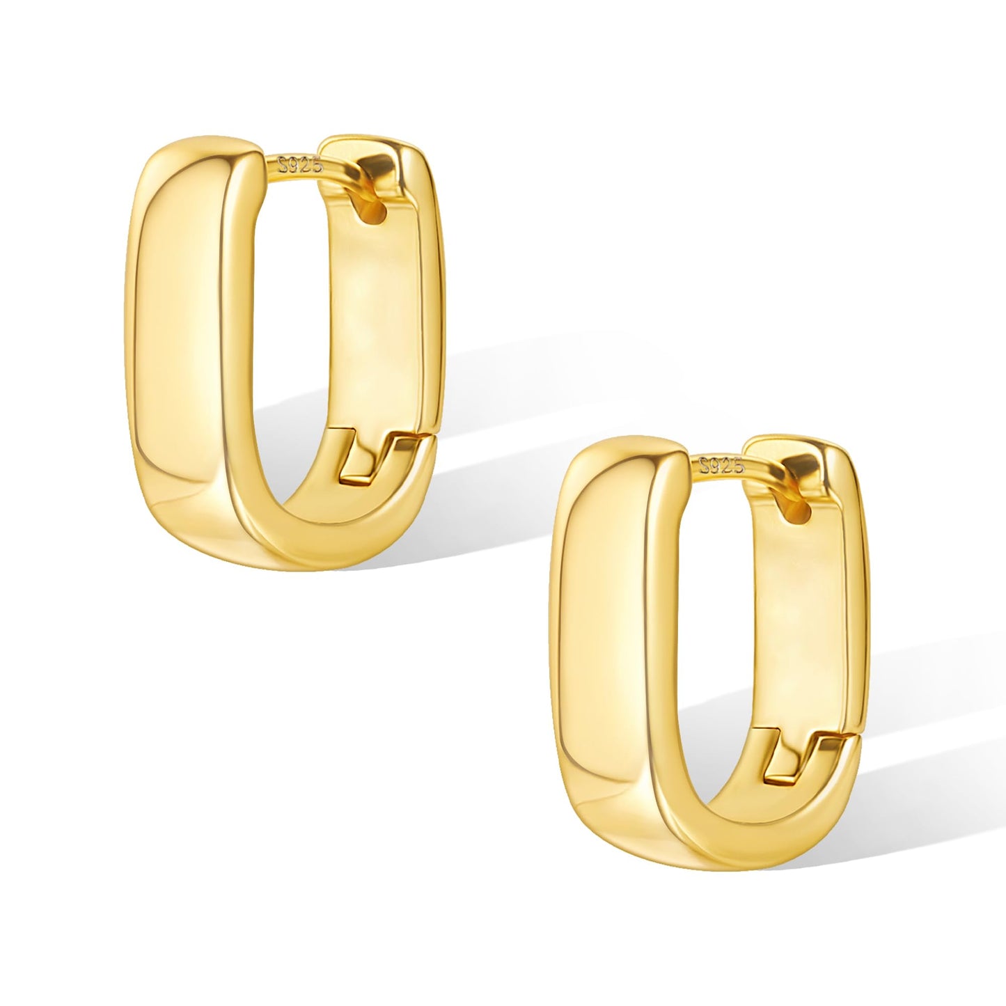 Silver-Tone Chunky Hoop Earrings