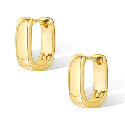 Silver-Tone Chunky Hoop Earrings
