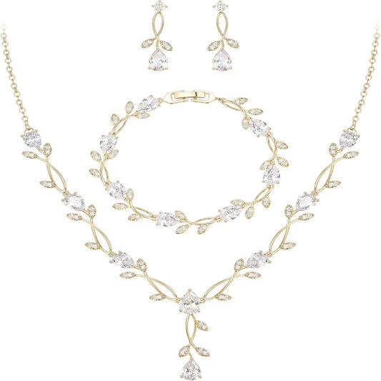 2-Piece White Pearl CZ Jewelry Set