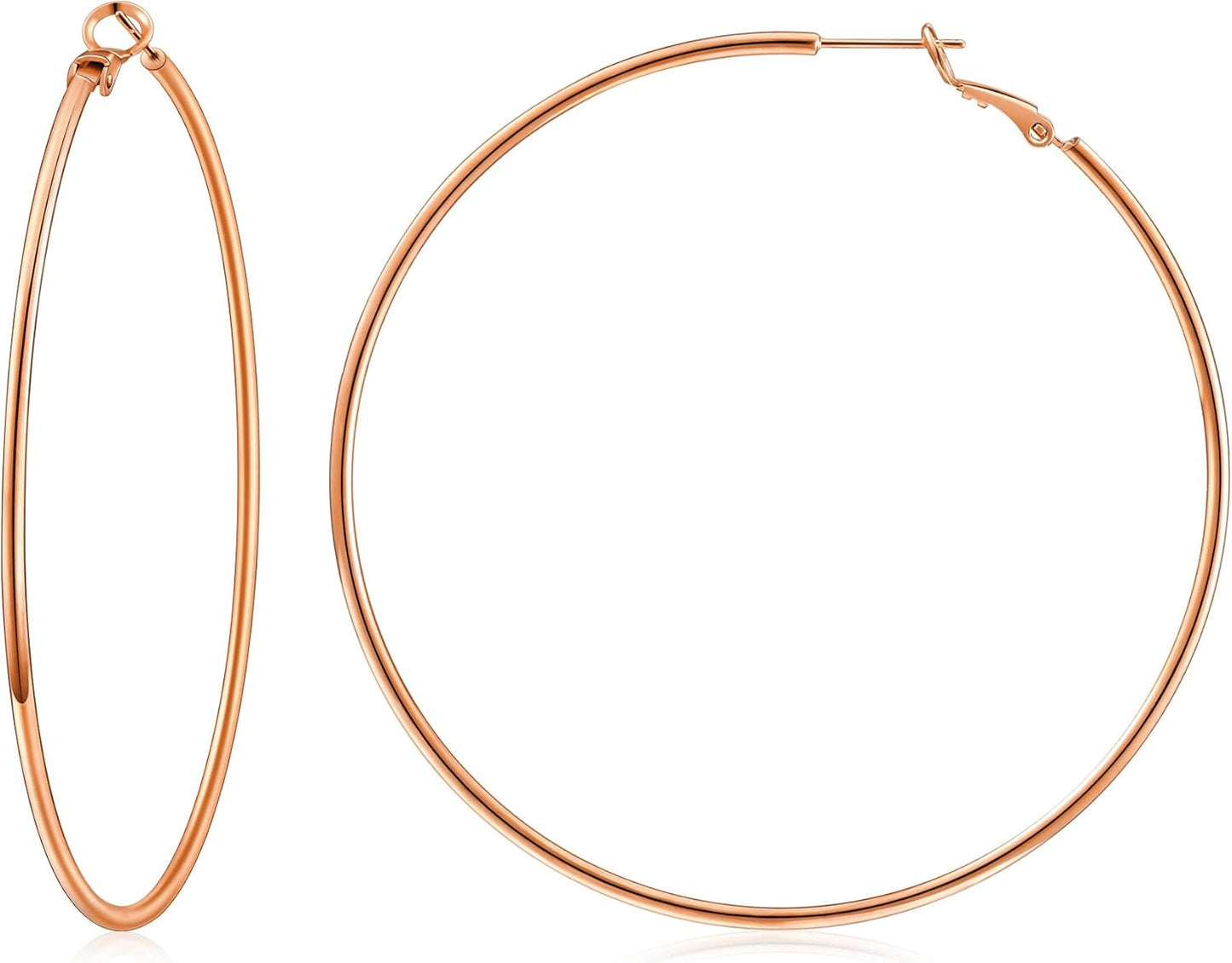 925 Sterling Silver Earrings Gold Ladies Hoops(40% off from 2 pairs)