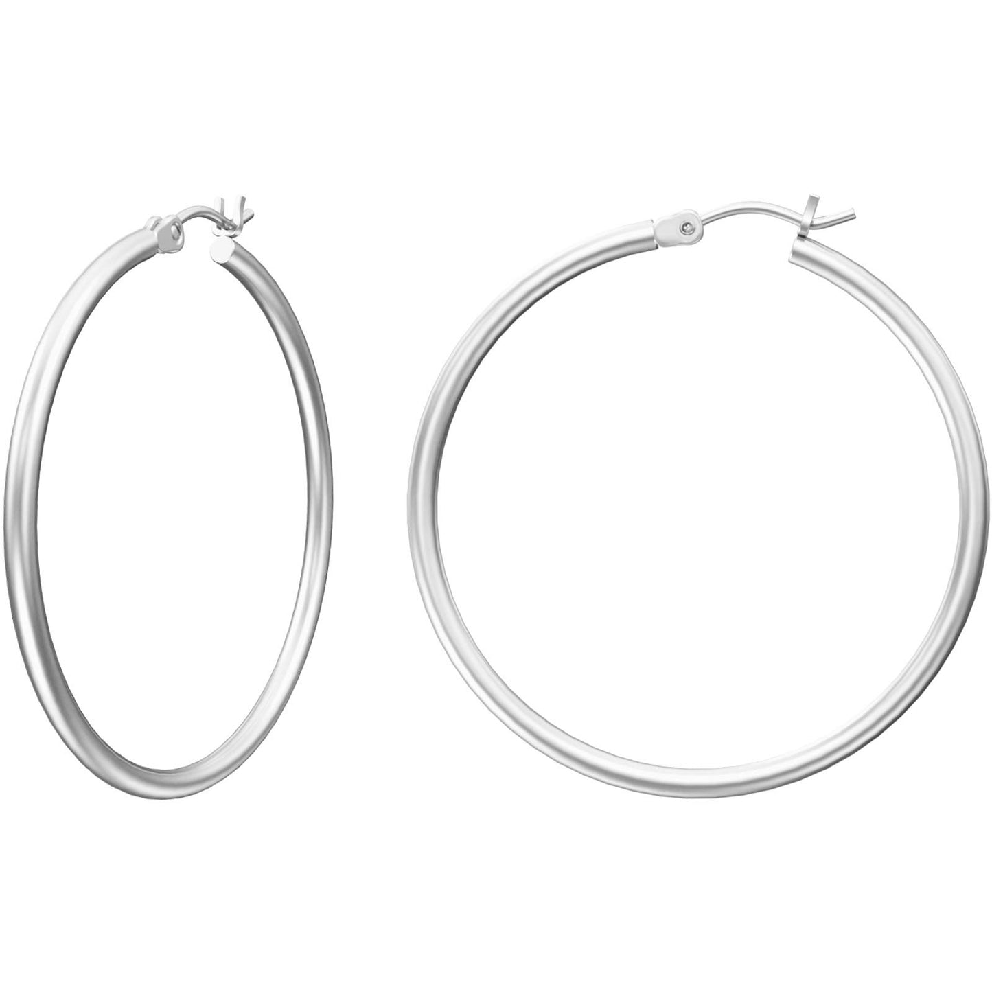 Gold Hoop Earrings for Women 14K Real Gold Plated Hoops with 925 Sterling Silver Post